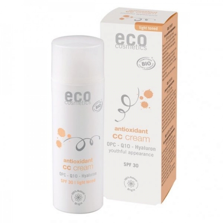 Eco Cosmetics Krem CC jasny SPF 30 z OPC, Q10 i kwasem hialuronowym 50ml